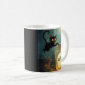 Mug Vous avez - Chat d'Halloween et fantôme (Devant droit)
