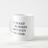 Mug Vous avez coché toutes les cases Relation (Devant gauche)