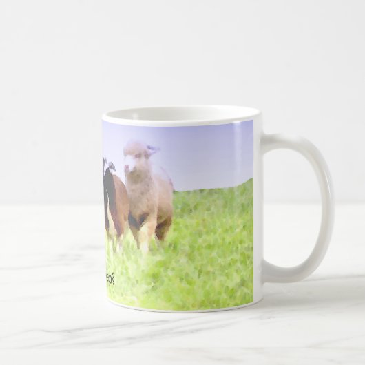 Mug Vous avez des moutons ? Bouton Collie (Droite)