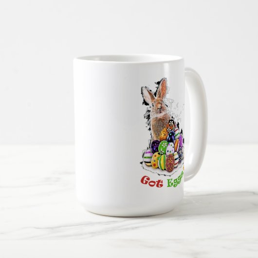 Mug Vous avez des oeufs ? Oeufs de lapin de Pâques amu (Devant droit)