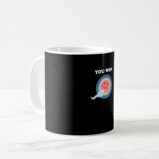 Mug Vous avez gagné la Science humaine d'évolution (Devant gauche)