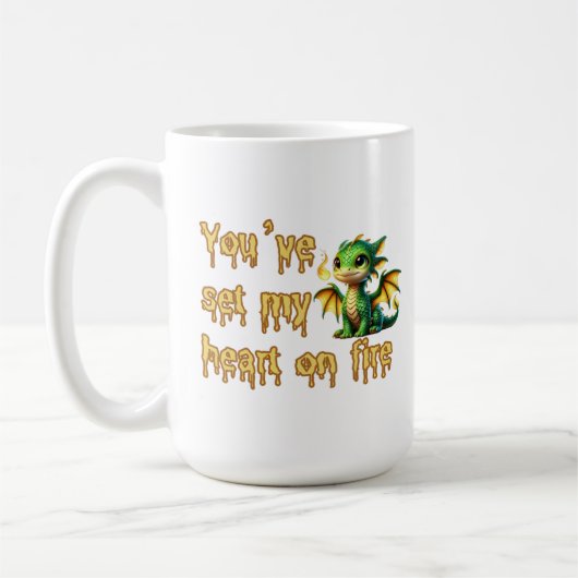 Mug Vous avez mis le feu à mon coeur (Gauche)