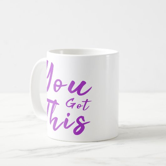 Mug Vous avez obtenu cette typographie de motivation (Devant gauche)