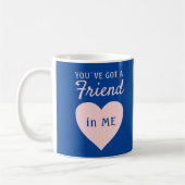 Mug Vous avez un ami Blue Pink Heart Friend (Gauche)