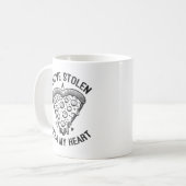 Mug Vous avez volé une pizza Mon coeur - Amoureux de l (Devant gauche)