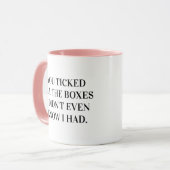 Mug Vous Cochez Toutes Les Cases Copine (Devant gauche)
