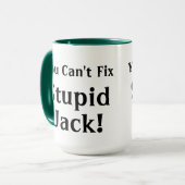 Mug Vous difficulté biseautée Jack stupide (Devant gauche)