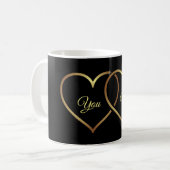 Mug Vous et moi Coeurs d'or Romance (Devant gauche)
