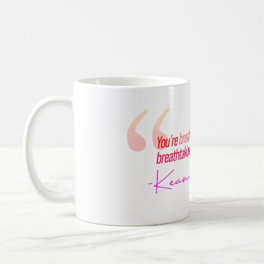 Mug Vous êtes à couper le souffle. Keanu Reeves (Gauche)