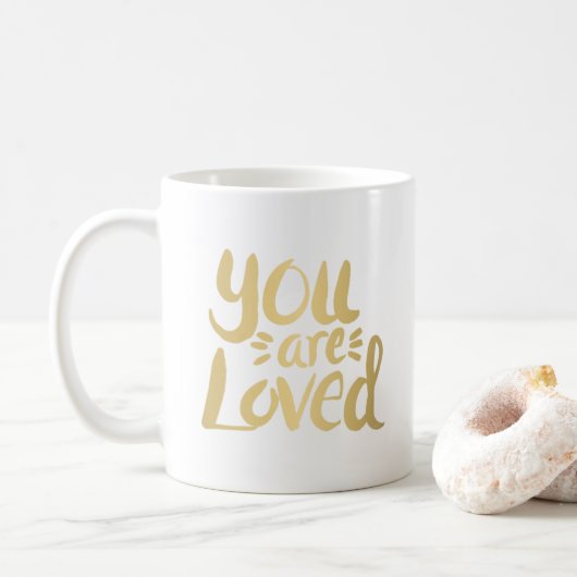 Mug Vous êtes adoré Typographie Citation Inspirationne (Avec donut)