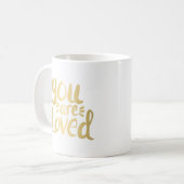 Mug Vous êtes adoré Typographie Citation Inspirationne (Devant gauche)