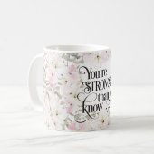 Mug "Vous êtes alors plus fort... Chrétien floral/Bibl (Devant gauche)