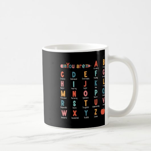 Mug Vous êtes Alphabet Apprendre Abcs Inspiration Prof (Droite)