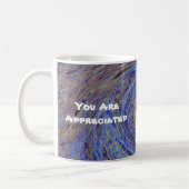 Mug Vous Êtes Apprécié Spiral Bleu Spiral Swirl Appréc (Gauche)