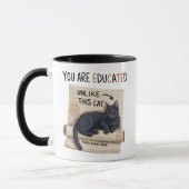 Mug Vous êtes éduqué contrairement à ce chat Drôle de  (Gauche)