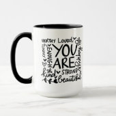 Mug Vous Êtes Forte Belle Motivation (Gauche)