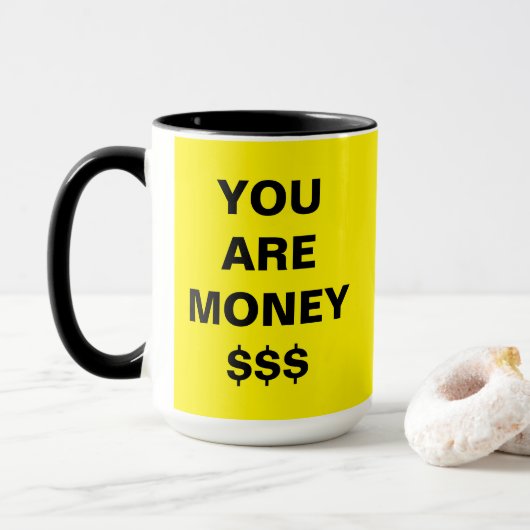 Mug Vous Êtes Inspirant En Argent (Avec donut)