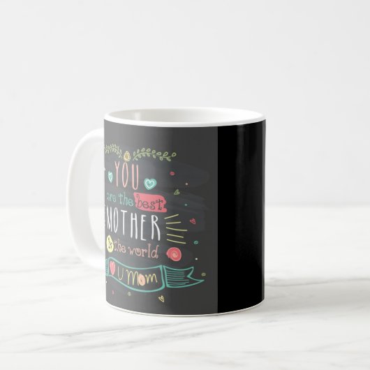 Mug Vous Êtes La Meilleure Mère Du Monde Entier (Devant gauche)