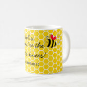 Mug Vous êtes les abeilles Knees jaune abeilles café (Devant droit)