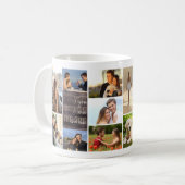 Mug Vous êtes l'One 14 Photo Collage panneau en bois (Devant gauche)