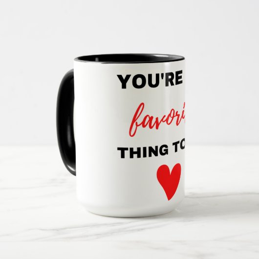 Mug Vous êtes ma chose préférée à faire Noir (Devant gauche)