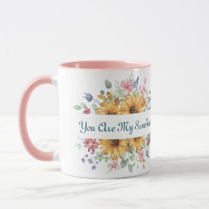 Mug Vous êtes ma citation Sunshine et Sunflower