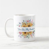 Mug Vous êtes ma citation Sunshine et Sunflower (Gauche)