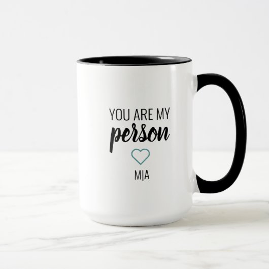 Mug Vous êtes ma personne ami Seafoam Green Cadeau (Droite)