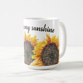 Mug Vous Êtes Mes Sunshine Jaune Tournesols Brown (Devant droit)