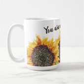 Mug Vous Êtes Mes Sunshine Jaune Tournesols Brown (Gauche)