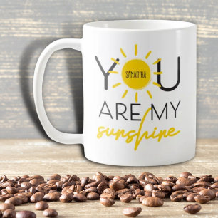 Mug Vous Êtes Mon Citation Sunshine Jaune Noir