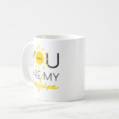 Mug Vous Êtes Mon Citation Sunshine Jaune Noir (Devant gauche)