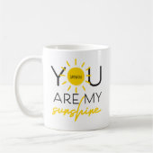 Mug Vous Êtes Mon Citation Sunshine Jaune Noir (Gauche)