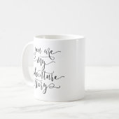 Mug Vous êtes mon devis d'aventure Calligraphie modern (Devant gauche)