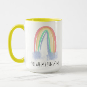 Mug Vous êtes mon eau de soleil aquarelle arc-en-ciel