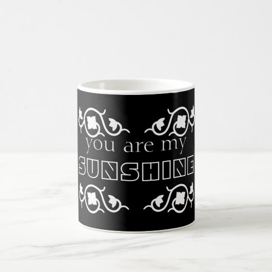 Mug Vous êtes mon Motif Sunshine Black & White Swirl (Centre)