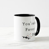 Mug Vous êtes mon pilote favori, avion et coeur (Devant droit)