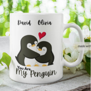 Mug Vous êtes mon pingouin - Couples de nom personnali