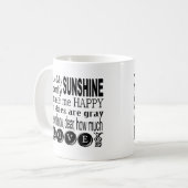 Mug Vous êtes mon soleil mon seulement soleil (Devant gauche)