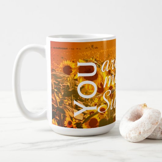 Mug "Vous êtes mon soleil" Tournesol (Avec donut)