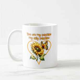 Mug Vous êtes My Sunshine Sunflower Heart Personnalisé