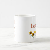 Mug Vous êtes My Sunshine Sunflower Personnalisé (Centre)