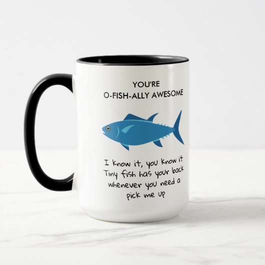 Mug Vous êtes O Fish Ally Awesome Funny Enseignant Ang (Gauche)