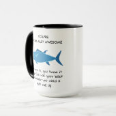 Mug Vous êtes O Fish Ally Awesome Funny Enseignant Ang (Devant gauche)