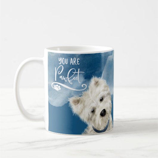 Mug Vous êtes Pawfect, Westie Poodle Dog Fun Dog Pun B (Gauche)