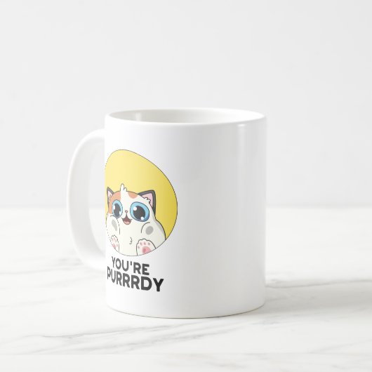 Mug Vous êtes Purrdy Funny Cat Pun (Devant gauche)