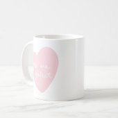 Mug Vous êtes rose blanc personnalisable d'aquarelle (Devant gauche)
