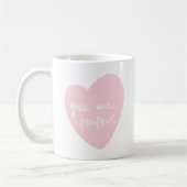 Mug Vous êtes rose blanc personnalisable d'aquarelle (Gauche)
