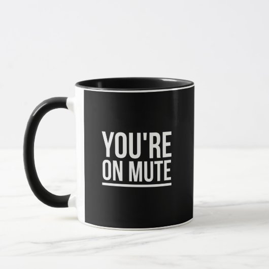Mug Vous êtes sur blanc muet (Gauche)