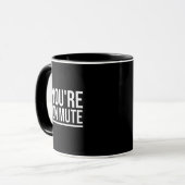 Mug Vous êtes sur blanc muet (Devant gauche)